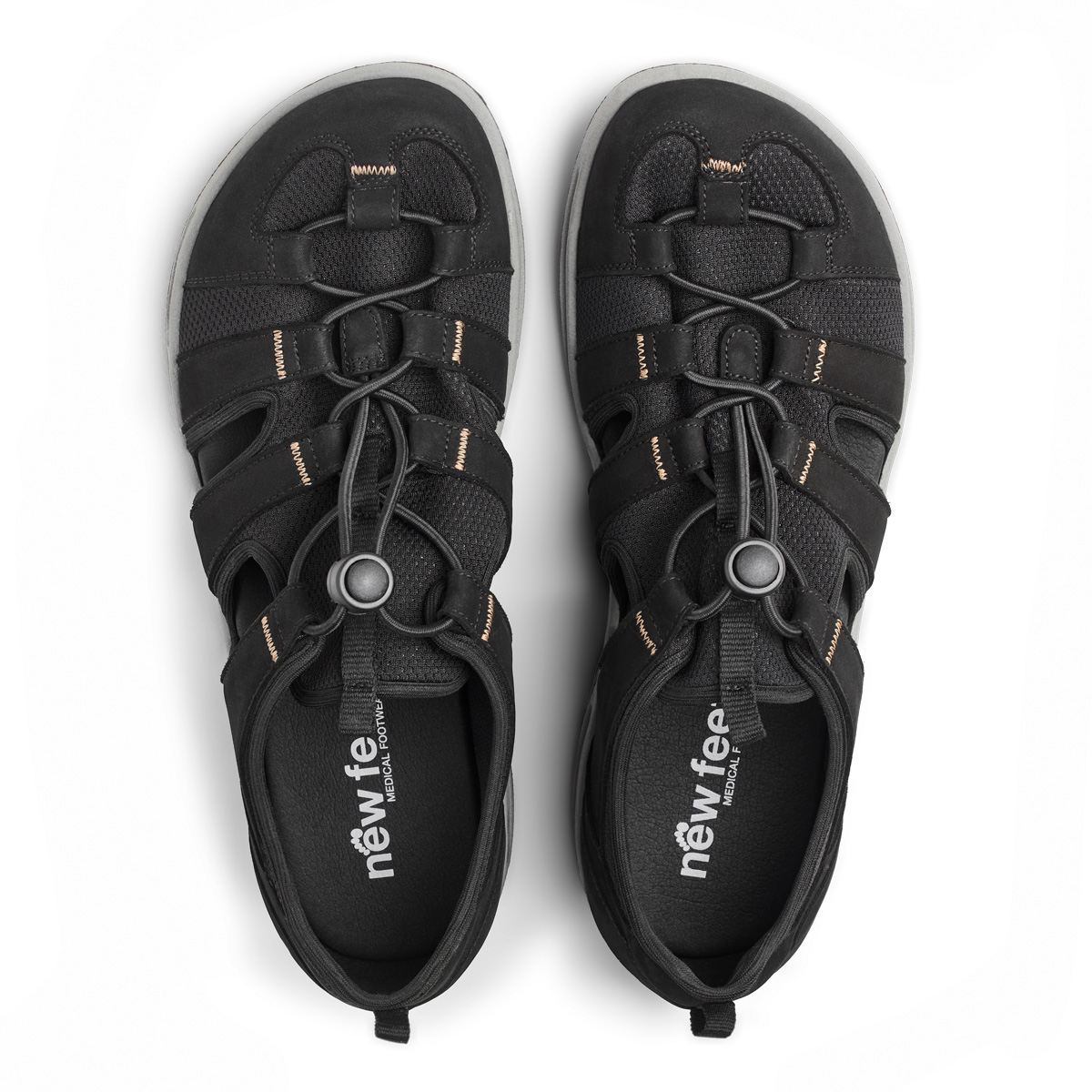 Praktisk herresandal med elastisk snørebånd - Billede 8